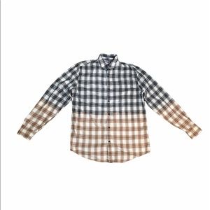 Two-tone flannel shirt